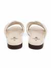 ZAYRA Women’s Off-White Interlocking Woven Strap Slippers – Cream Flat Slip-On Slides